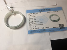 Load image into Gallery viewer, 52.5mm Certificated Type A100% green/white thin Jadeite Jade bangle F10-1164