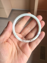 Load image into Gallery viewer, 54.5mm certified Type A 100% Natural light green red brown slim round cut Jadeite Jade bangle PH208-6181