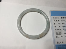 Load image into Gallery viewer, 56mm Certified Type A 100% Natural light green purple slim round cut Jadeite bangle PB175-9123