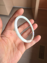 Load image into Gallery viewer, 54.5mm certified Type A 100% Natural light green red brown slim round cut Jadeite Jade bangle PH208-6181