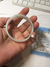 Load image into Gallery viewer, 52.5mm Certificated Type A100% green/white thin Jadeite Jade bangle F10-1164