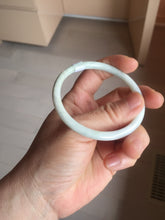 Load image into Gallery viewer, 54.5mm certified Type A 100% Natural light green red brown slim round cut Jadeite Jade bangle PH208-6181