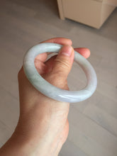 Load image into Gallery viewer, 58.4mm Certified Type A 100% Natural light green chubby round cut Jadeite Jade bangle BM36-0023