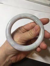 Load image into Gallery viewer, 58.3mm certified 100% natural light green/white/purple/red chubby round cut jadeite jade bangle BS36-(5567)