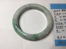 Load image into Gallery viewer, 54.6mm certified Type A 100% Natural sunny green white purple Jadeite Jade bangle BQ46-4148