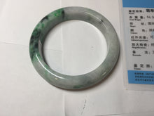 Load image into Gallery viewer, 54.6mm certified Type A 100% Natural sunny green white purple Jadeite Jade bangle BQ46-4148