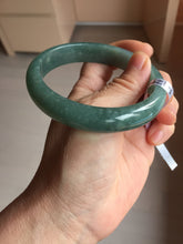Load image into Gallery viewer, 61.5mm Certified Type A 100% Natural Light Green/Blue/Gray With Flying Snow Guatemala Jadeite Bangle PH263-1244