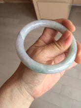 Load image into Gallery viewer, 58.4mm Certified Type A 100% Natural light green chubby round cut Jadeite Jade bangle BM36-0023