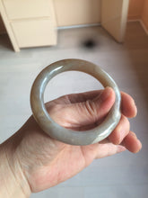 Load image into Gallery viewer, 52.5mm 100% natural beige pink gray round cut Coral Jade (珊瑚玉) bangle SY45