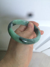 Load image into Gallery viewer, 55.5mm certified 100% natural Type A dark green/sunny green jadeite jade bangle AX5-2839