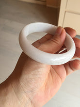 Load image into Gallery viewer, 56.4mm certificated Type A 100% Natural light purple/white Jadeite Jade bangle BF130-4028