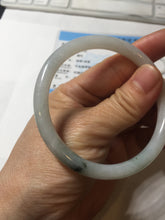 Load image into Gallery viewer, 56mm Certified Type A 100% Natural light green purple slim round cut Jadeite bangle PB175-9123