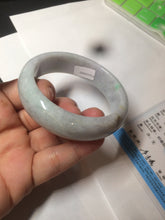 Load image into Gallery viewer, 54mm Certified type A 100% Natural sunny green/white/purple/red (Fu Lu Shou) chubby Jadeite bangle AZ132-9660