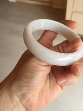 Load image into Gallery viewer, 56.4mm certificated Type A 100% Natural light purple/white Jadeite Jade bangle BF130-4028