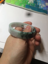 Load image into Gallery viewer, 51.7mm Certified type A 100% Natural sunny green/purple square Jadeite Jade bangle AZ55-7273