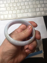 Load image into Gallery viewer, 57.7mm Certified Type A 100% Natural light purple white gray Jadeite bangle BH99-2161
