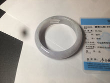 Load image into Gallery viewer, 56mm Certified type A 100% Natural purple/white chubby Jadeite bangle AZ133-9661