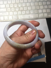 Load image into Gallery viewer, 57.7mm Certified Type A 100% Natural light purple white gray Jadeite bangle BH99-2161