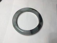 Load image into Gallery viewer, Shopify only. 56.5mm certified 100% natural type A dark green white jadeite jade bangle BN88-4487
