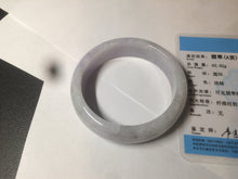 Load image into Gallery viewer, 56mm Certified type A 100% Natural purple/white chubby Jadeite bangle AZ133-9661