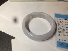 Load image into Gallery viewer, 56mm Certified type A 100% Natural purple/white chubby Jadeite bangle AZ133-9661