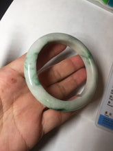Load image into Gallery viewer, 54mm Certified 100% natural Type A sunny green/white jadeite jade bangle BK97-0352