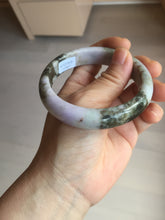 Load image into Gallery viewer, 58.5mm certified 100% natural Type A dark green purple red black Mountain Blossoms (山花烂漫)jadeite jade bangle PC256-0467