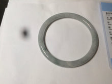 Load image into Gallery viewer, 56.8mm certified Type A 100% Natural green/white slim round cut Jadeite Jade bangle M84-0142