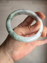 Load image into Gallery viewer, 57.9mm certified Type A 100% Natural dark green/white/black(WuJi) Jadeite Jade bangle D143-4015