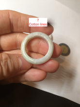 Load image into Gallery viewer, 19.2mm/size 9 1/4 100% natural type A green/white jadeite jade band ring G105- 9 1/4