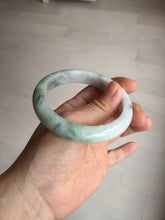 Load image into Gallery viewer, 57.9mm certified Type A 100% Natural dark green/white/black(WuJi) Jadeite Jade bangle D143-4015