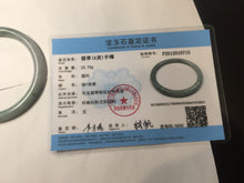 Load image into Gallery viewer, 61.5mm Certified Type A 100% Natural oily dark green(老油青) purple gray black round cut Jadeite Jade bangle Bh103-0715