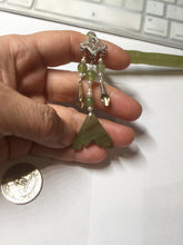 Load image into Gallery viewer, 15.5 cm 100% Natural Light Green/yellow Bamboo-Style Xiu Jade (Serpentine) Hairpin with fish tail Hanging Ornament AW45