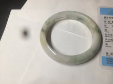 Load image into Gallery viewer, 58mm certified 100% natural light green/purple/yellow (Fu Lu Shou) jadeite jade bangle AZ135-1464