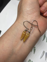 Load image into Gallery viewer, 100% Natural type A light green yellow purple white hot pepper jadeite Jade beads earring group AF100 (add-on item, Not for sale individually)