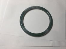 Load image into Gallery viewer, 56.3mm Certified Type A 100% Natural dark green/blue/gray with Guatemala slim round cut Jadeite bangle BG202-8832