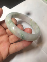Load image into Gallery viewer, 58mm certified 100% natural light green/purple/yellow (Fu Lu Shou) jadeite jade bangle AZ135-1464