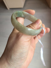 Load image into Gallery viewer, 52.7mm Type A 100% Natural icy sunny green/gray/black/brown Jadeite Jade bangle AT49