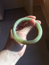 Load image into Gallery viewer, 56mm Certified Type A 100% Natural green yellow/sugar brown flying dandelions nephrite Jade bangle HN53-0479