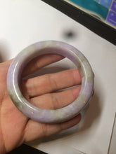 Load image into Gallery viewer, 54mm Certified 100% natural Type A green/brown/purple jadeite jade bangle AR84-5217