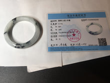 Load image into Gallery viewer, 53.8mm certified Type A 100% Natural light green/white jadeite jade bangle BK100-2343