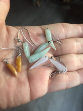 Load image into Gallery viewer, 100% Natural type A light green yellow purple white hot pepper jadeite Jade beads earring group AF100 (add-on item, Not for sale individually)