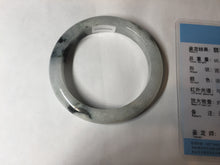 Load image into Gallery viewer, 53.8mm certified Type A 100% Natural light green/white jadeite jade bangle BK100-2343