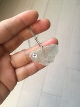 Load image into Gallery viewer, 100% Natural type A icy watery light green clear Jadeite Jade butterfly pendant PH113-4