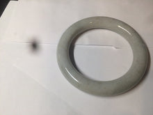 Load image into Gallery viewer, 56.4mm 100% Natural white/beige/gray with floating dandelions round cut nephrite jade bangle HT95