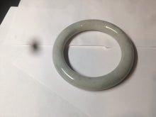 Load image into Gallery viewer, 56.4mm 100% Natural white/beige/gray with floating dandelions round cut nephrite jade bangle HT95