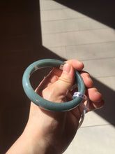 Load image into Gallery viewer, 61mm Certified Type A 100% Natural deep sea dark green/blue/gray/black Guatemala Jadeite bangle PB113-6424