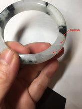 Load image into Gallery viewer, 53.8mm certified Type A 100% Natural light green/white jadeite jade bangle BK100-2343