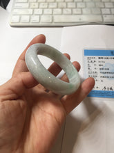 Load image into Gallery viewer, 51mm certified Type A 100% Natura light sunny green white purple Jadeite jade bangle PH160-4669