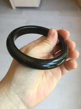Load image into Gallery viewer, 62mm 100% Natural dark green/black meteorite Stellar Night sky nephrite bangle HT120-1016